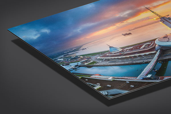 Metal Print | Panoramic view of the New Harbour in Bremerhaven