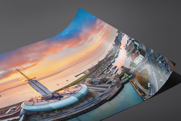 Fine Art Print | Panoramic view of the New Harbour in Bremerhaven