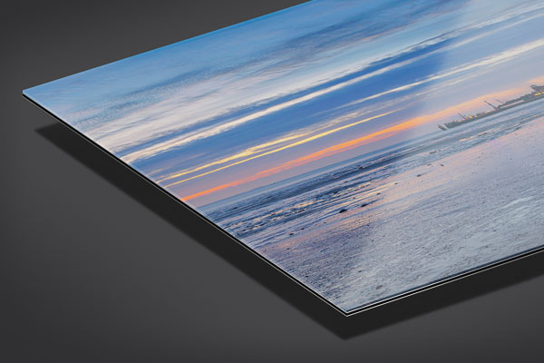 Acrylglas | Weserufer bei Nacht in Bremerhaven