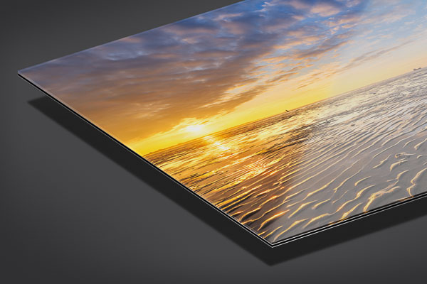 Acrylic Glass | Sunset at the Weser in Bremerhaven