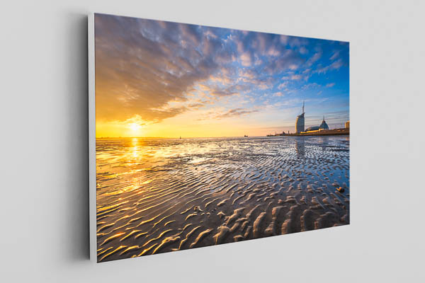 Canvas | Sunset at the Weser in Bremerhaven