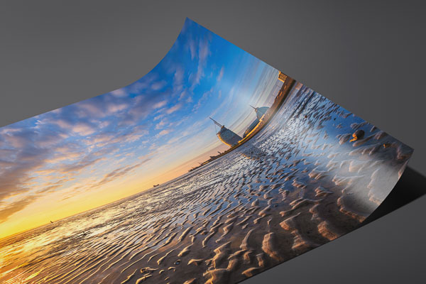 Fine Art Print | Sunset at the Weser in Bremerhaven