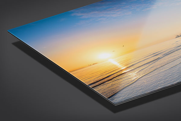 Acrylic Glass | Sunset at the Weser in Bremerhaven