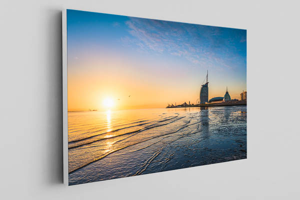 Canvas | Sunset at the Weser in Bremerhaven