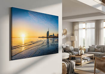 Wall Art | Sunset at the Weser in Bremerhaven