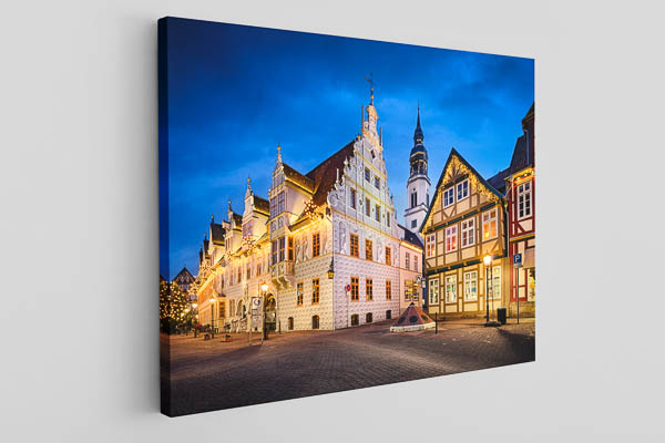 Canvas - Old town of Celle at night