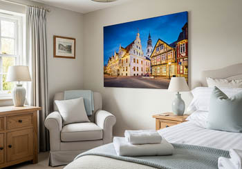 Wall Art | Old town of Celle at night