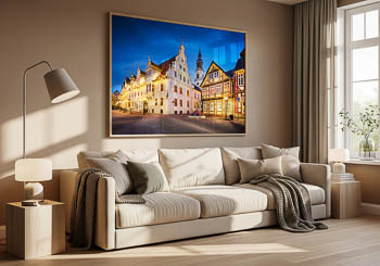 Wall Art | Old town of Celle at night