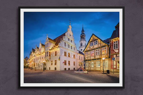 Fine Art Print | Old town of Celle at night