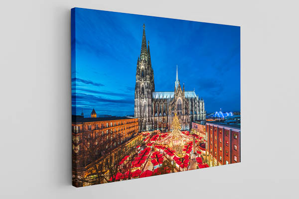 Canvas - Christmas market in Cologne