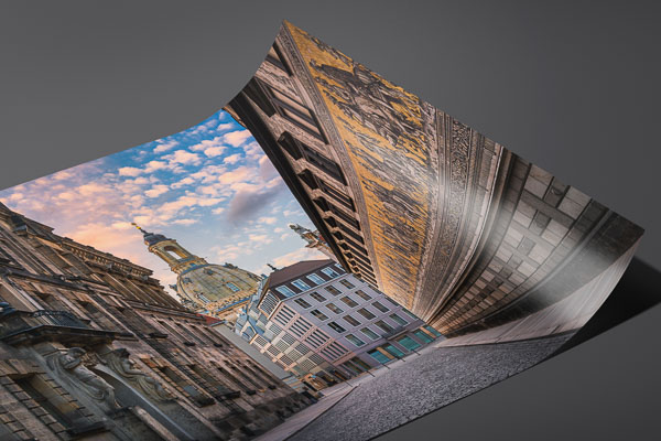 Kunstdruck / Poster | Frauenkirche und Fürstenzug in Dresden