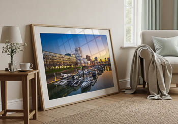 Wall Art | Medienhafen in Dusseldorf at sunset