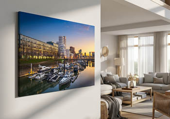 Wall Art | Medienhafen in Dusseldorf at sunset