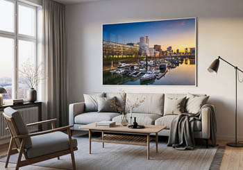 Wall Art | Medienhafen in Dusseldorf at sunset