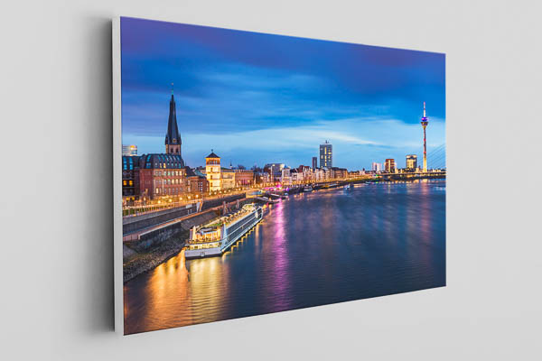 Leinwand | Skyline von Düsseldorf und der Rhein