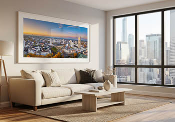 Wandbild | Skyline von Essen zum Sonnenuntergang