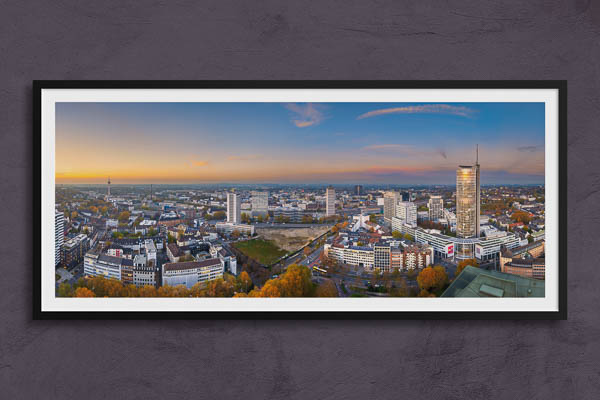Fine Art Print | Sunset skyline of Essen