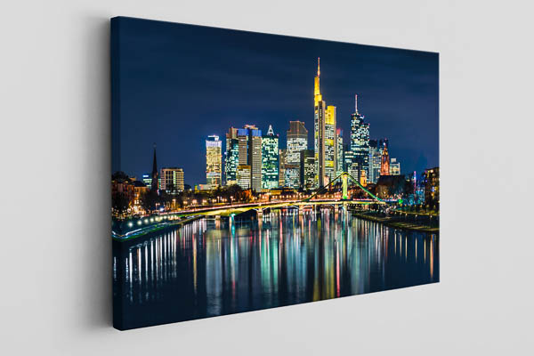 Leinwand | Nächtliche Skyline von Frankfurt