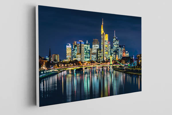 Leinwand | Nächtliche Skyline von Frankfurt