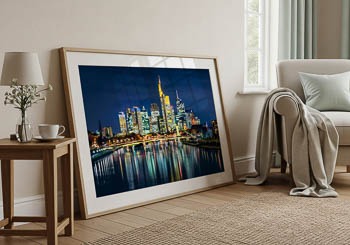 Wandbild | Nächtliche Skyline von Frankfurt