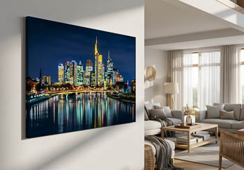Wandbild | Nächtliche Skyline von Frankfurt