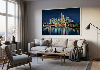 Wandbild | Nächtliche Skyline von Frankfurt