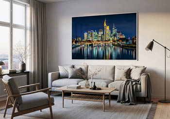 Wandbild | Nächtliche Skyline von Frankfurt