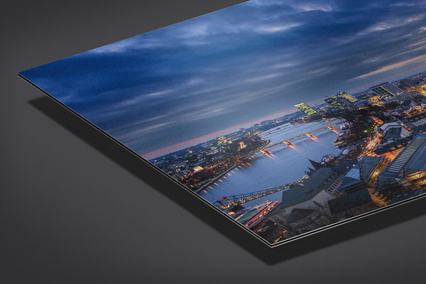 Metal Print | Sunset skyline of Frankfurt
