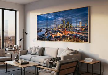 Wall Art | Sunset skyline of Frankfurt
