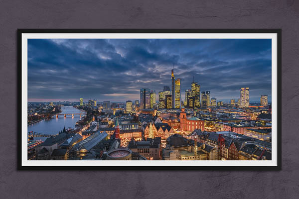 Fine Art Print | Sunset skyline of Frankfurt
