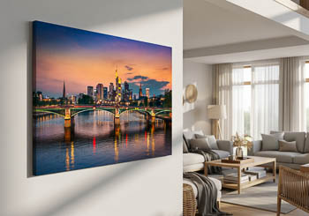 Wall Art | Sunset skyline of Frankfurt
