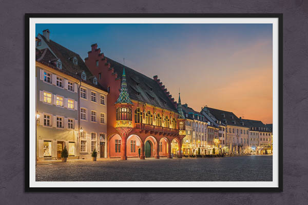 Fine Art Print | Sunset at the Munsterplatz in Freiburg