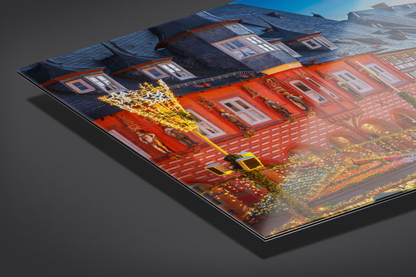 Acrylic Glass | Historic buildings with Christmas lights in Goslar