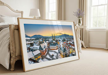 Wandbild | Winternacht Panorama von Goslar