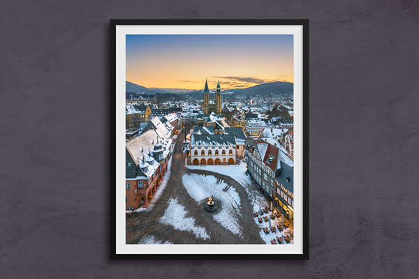 Fine Art Print | Winter sunset in Goslar