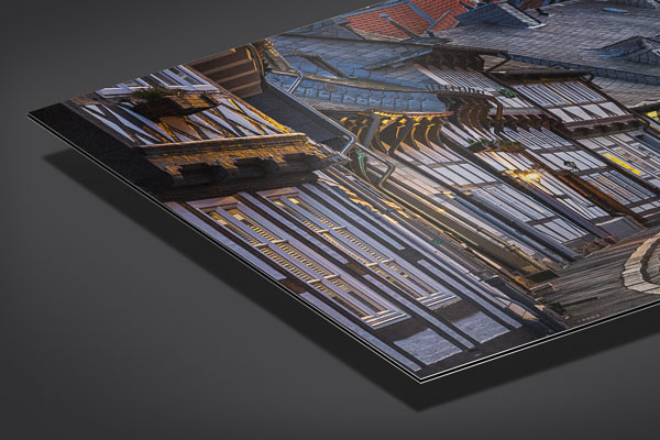 Alu-Dibond | Altstadt von Goslar bei Nacht