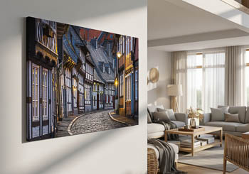 Wandbild | Altstadt von Goslar bei Nacht