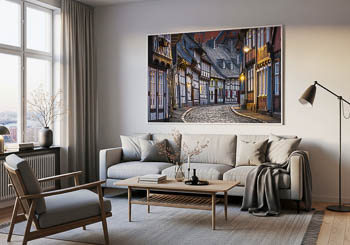 Wandbild | Altstadt von Goslar bei Nacht