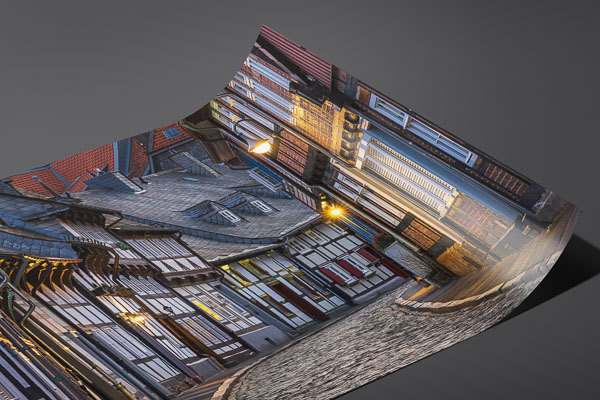 Kunstdruck / Poster | Altstadt von Goslar bei Nacht