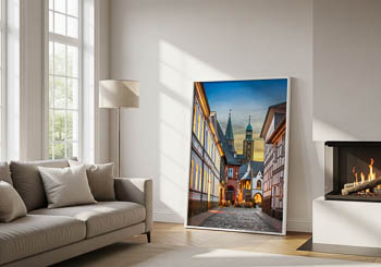 Wall Art | Old town of Goslar at night