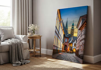 Wall Art | Old town of Goslar at night