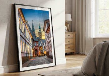 Wall Art | Old town of Goslar at night