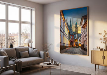 Wall Art | Old town of Goslar at night