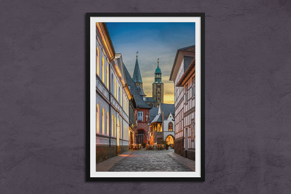 Fine Art Print | Old town of Goslar at night