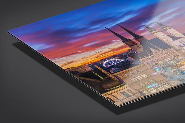 Acrylglas | Skyline von Halle (Saale) bei Nacht