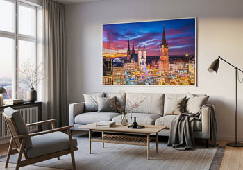 Wall Art | Night skyline of Halle (Saale)