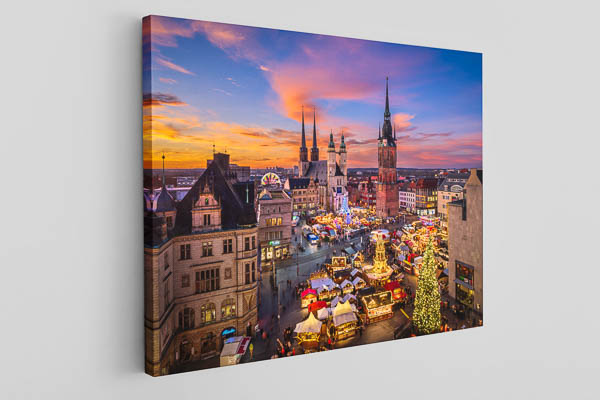 Canvas | Sunset skyline of Halle (Saale)