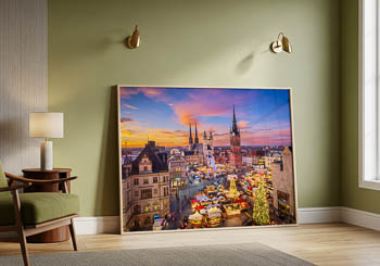 Wall Art | Sunset skyline of Halle (Saale)