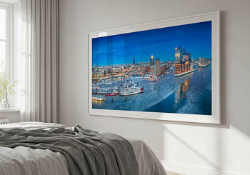 Wall Art | Winter night skyline of Hamburg