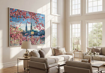 Wandbild | Kirschblüten in Hamburg